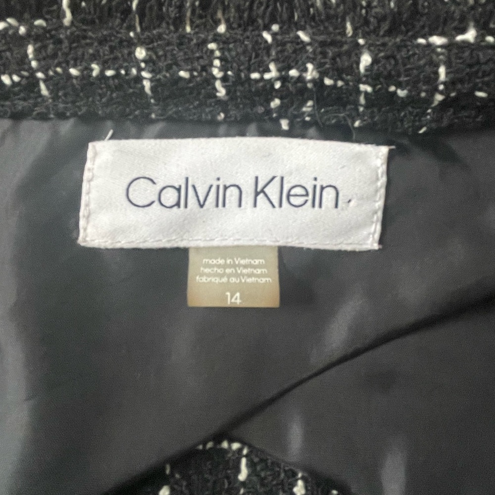 Calvin Klein Tweed Open-front Blazer - Picture 7 of 8